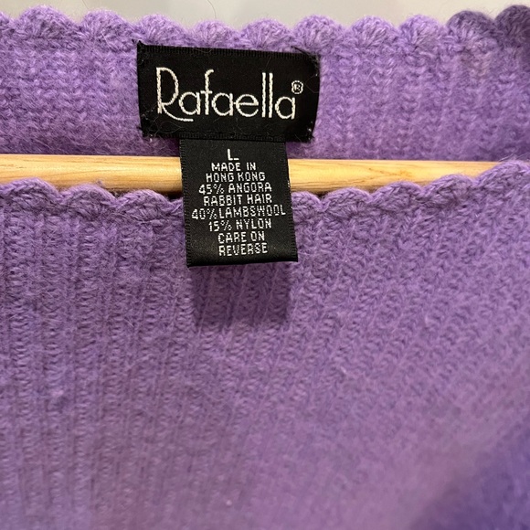 Vintage Lavender Purple Sweater Lambswool Angora large baby sitter y2k hong kong - Picture 4 of 4